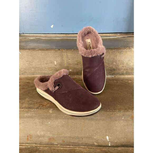 Cloudsteppers by Clarks Shoes - Clarks Cloudsteppers Breeze Myth Faux Fur Slip On Mules